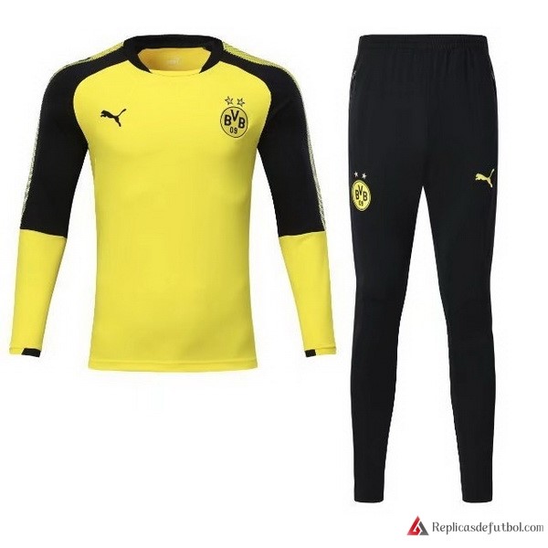 Chandal Borussia Dortmund Niño 2017-2018 Negro Amarillo Claro